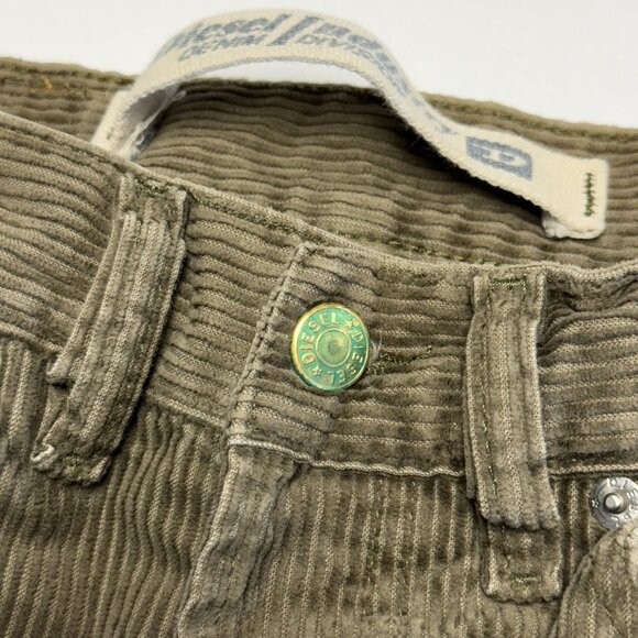 Diesel Industry Corduroy Pants Mens 29 (28x30) Brown Button Fly - Picture 4 of 16